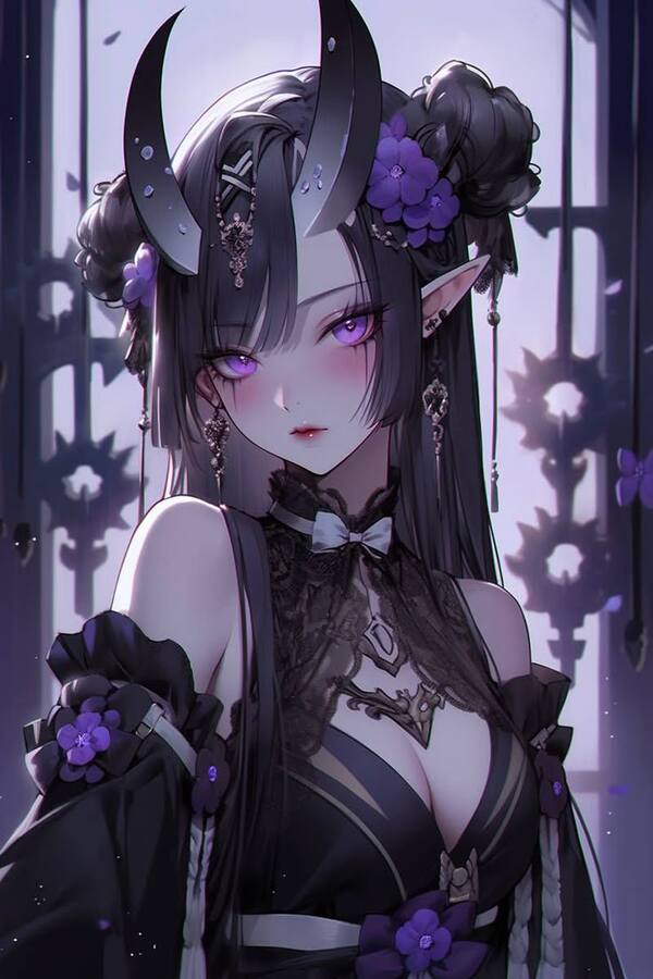 Ác quỷ anime nữ ngầu cánh đen