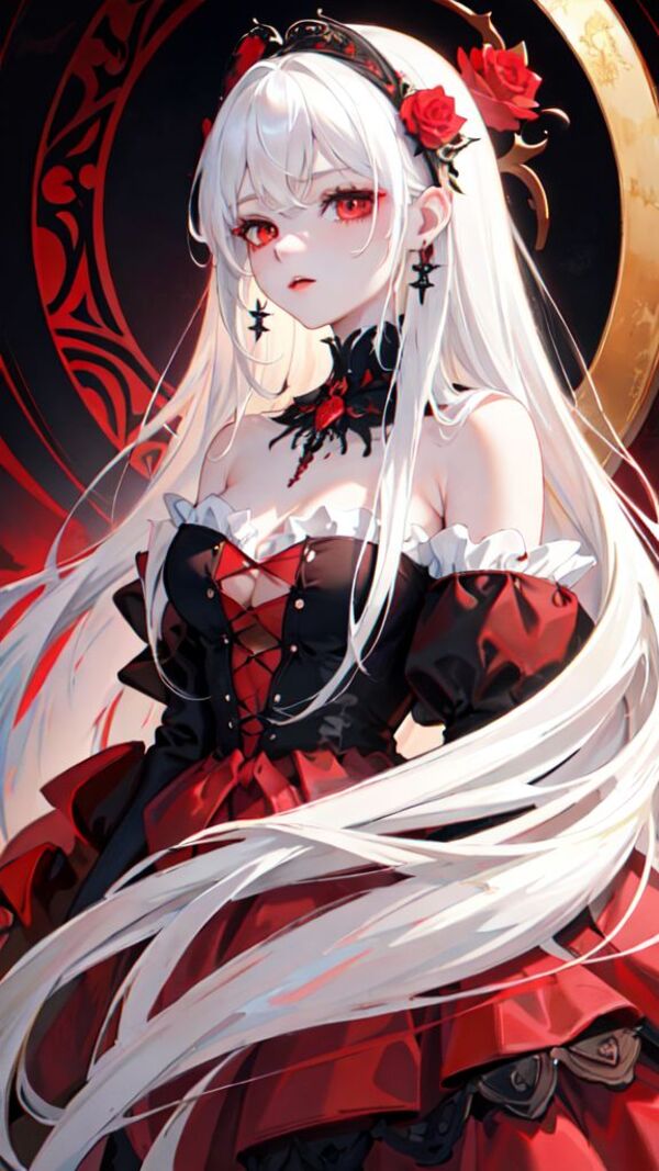 Ác quỷ anime nữ ngầu đôi mắt tím
