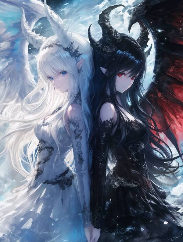 Ác quỷ anime nữ ngầu hình bóng quái thú