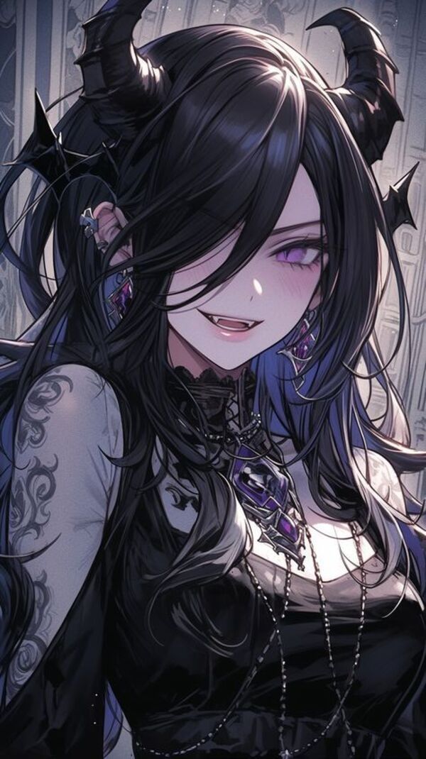 Ác quỷ anime nữ ngầu tóc dài