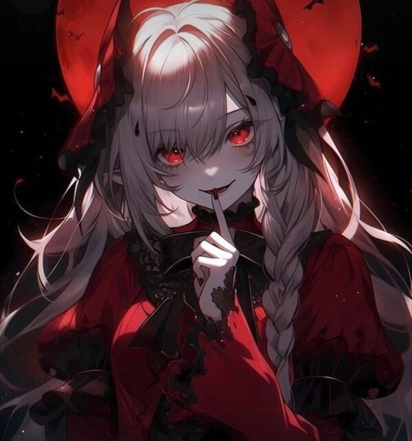 Ác quỷ anime nữ ngầu tóc trắng