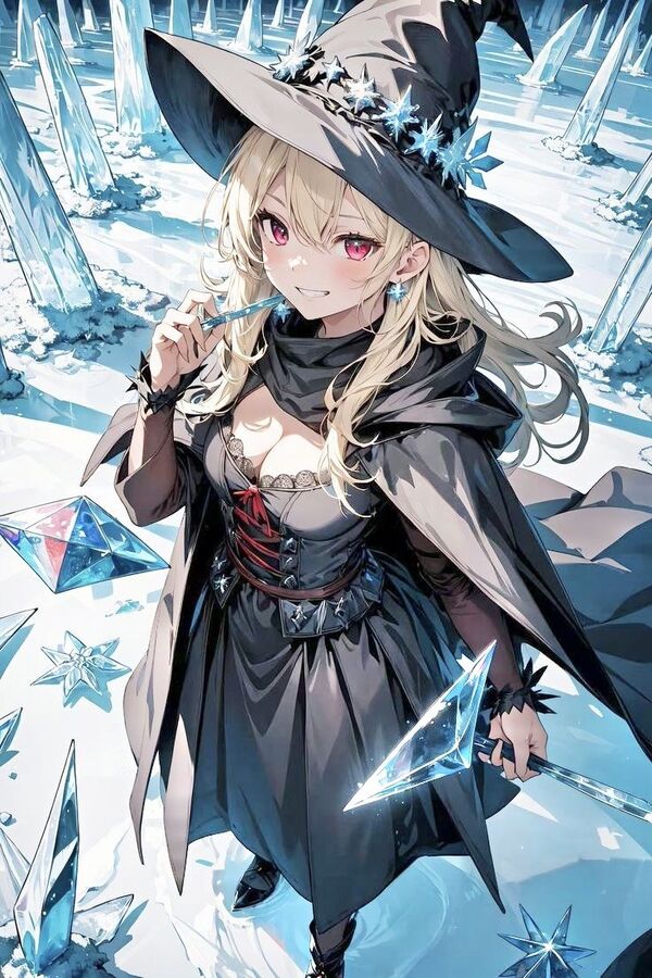 Anime phù thủy khoác áo choàng dài