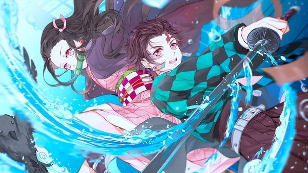 Ảnh anime gươm diệt quỷ trong nước