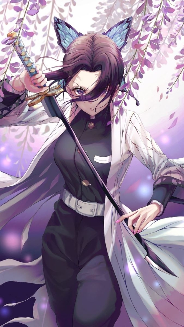 Ảnh anime thanh gươm diệt quỷ cô gái tím