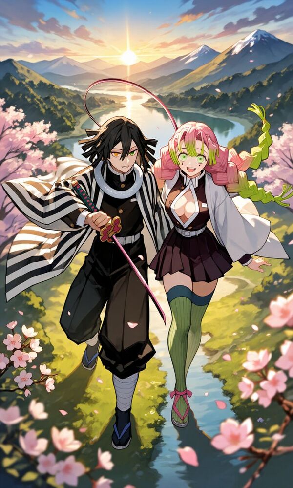 Ảnh anime thanh gươm diệt quỷ hoàng hôn