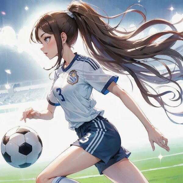 Anime đá bóng tung cú sút mạnh