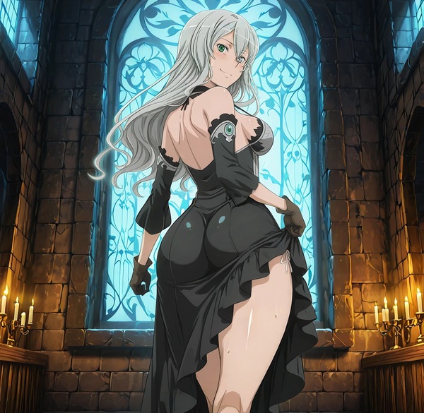 Anime nữ ngầu lòi mặc áo đen