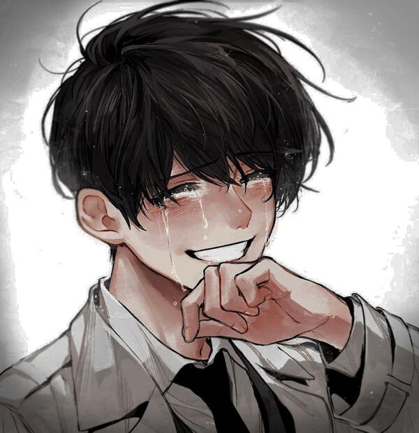 Anime trắng đen buồn khóc nước mắt rơi