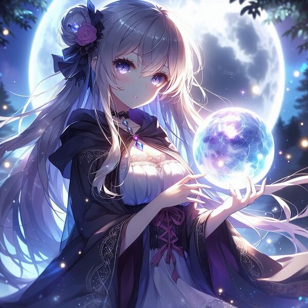Hình anime phép thuật mang phong cách nghệ thuật