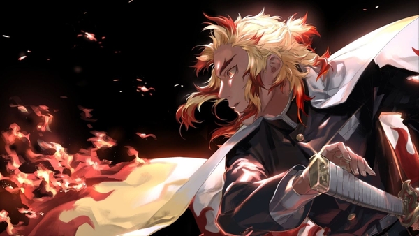 Hình anime thanh gươm diệt quỷ tấn công