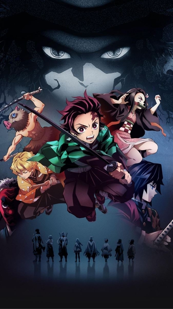 Hình nền anime gươm diệt quỷ bóng tối