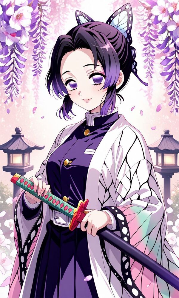 Hình nền anime thanh gươm diệt quỷ tím