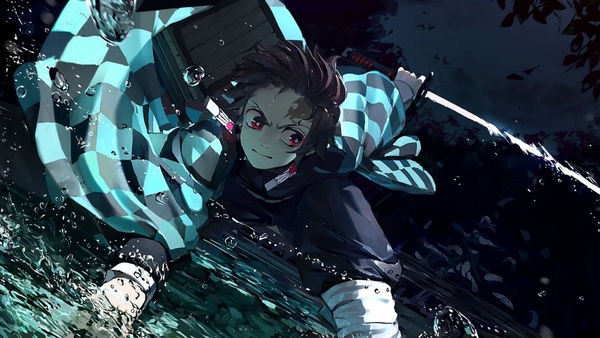 Hình nền anime thanh gươm diệt quỷ tối