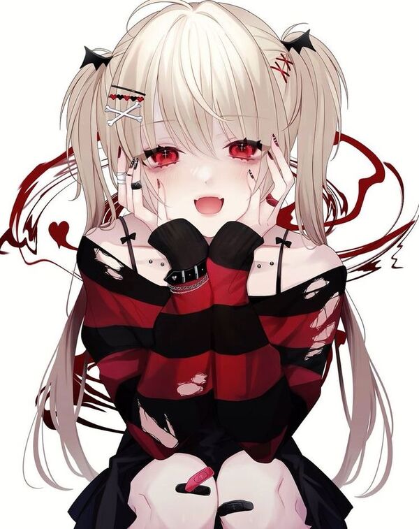 Anime nữ ngầy ác quỷ quấn băng đỏ