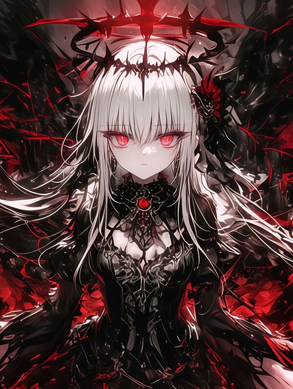 Anime nữ ác quỷ ngầu cười rợn 