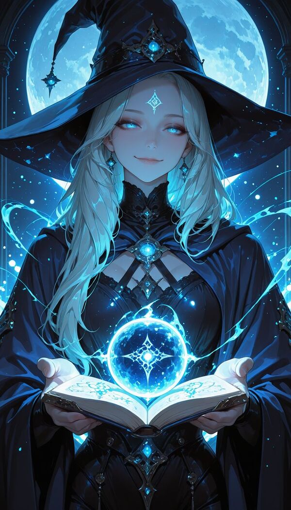 Phù thủy anime phép thuật xanh