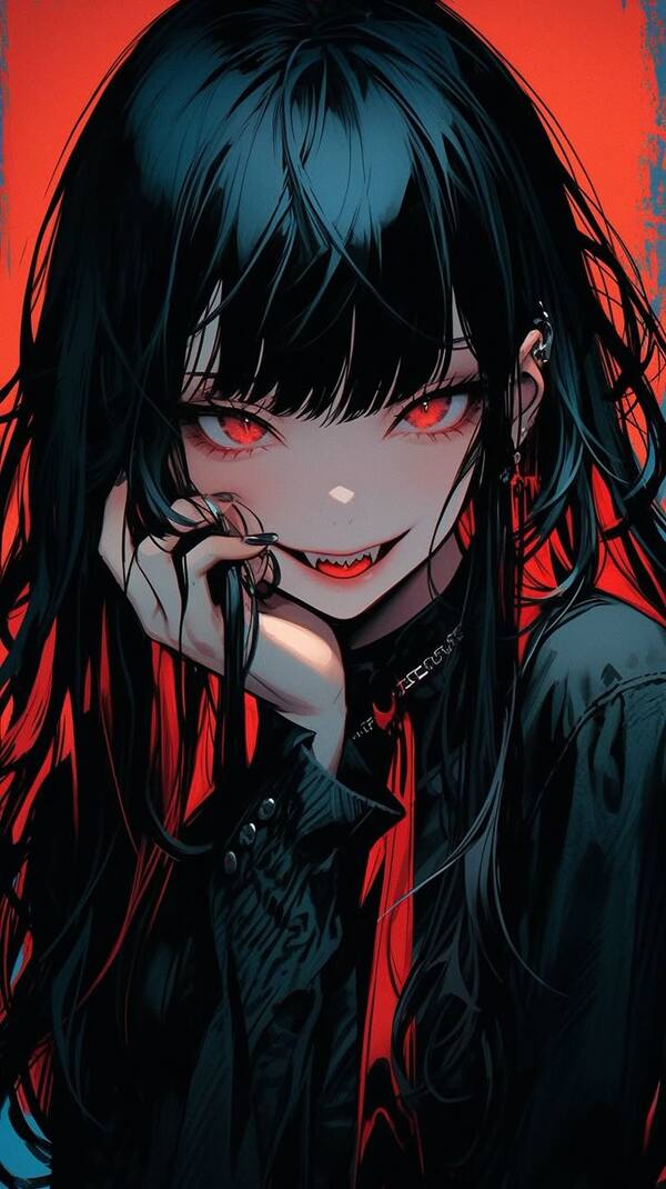 Thiếu nữ tóc đỏ ác quỷ anime ngầu